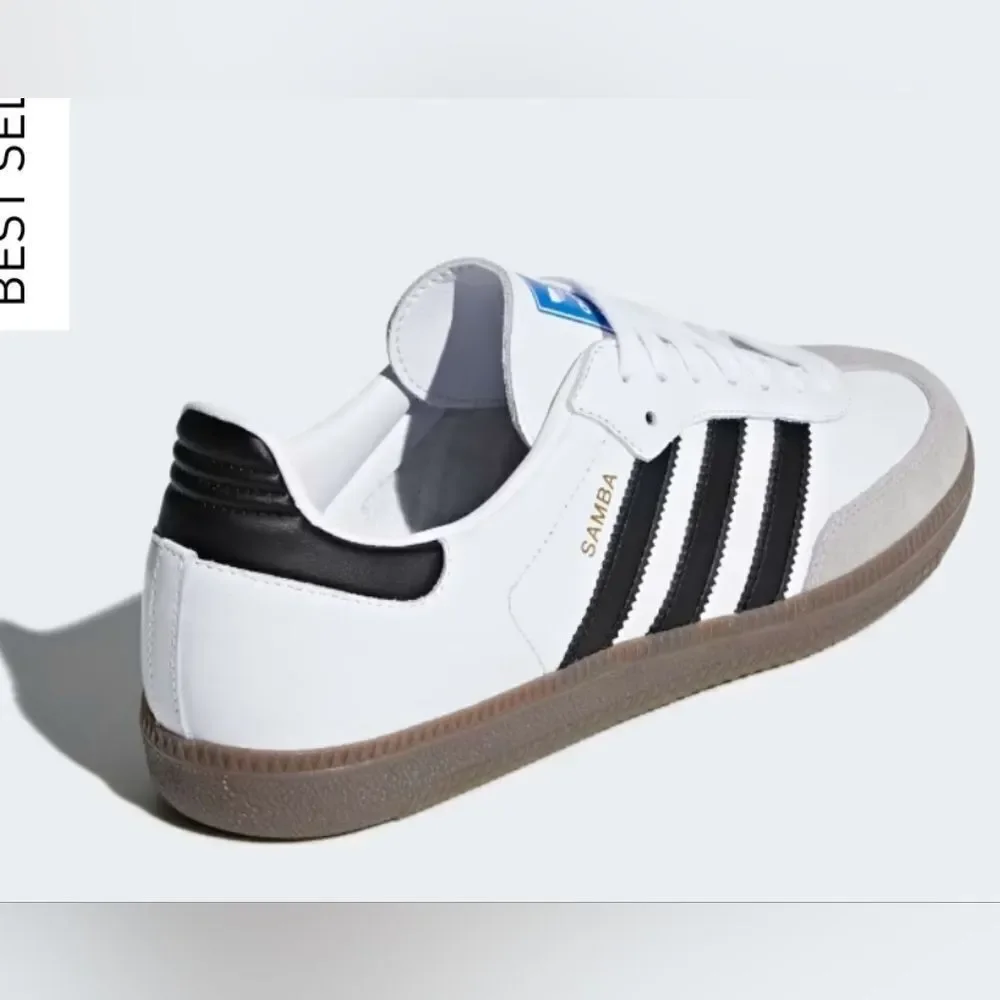 Adidas Samba OG Shoes Size 4.5 in‎ Cloud White/Core Black/gum NWT in packaging